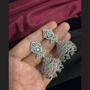 Manisha Jewellery Silver Plated AD Stone Jhumki Earrings