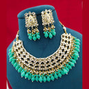 Manisha Jewellery Gold Plated Kundan Stone Beads Necklace Set