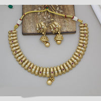 Manisha Jewellery Gold Plated Pota Stone Necklace Set