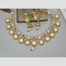 Manisha Jewellery Gold Plated Pota Stone Necklace Set