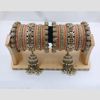 Manisha Jewellery Gold Plated Kundan Stone Bangles Set
