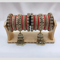 Manisha Jewellery Gold Plated Kundan Stone Bangles Set