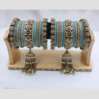 Manisha Jewellery Gold Plated Kundan Stone Bangles Set