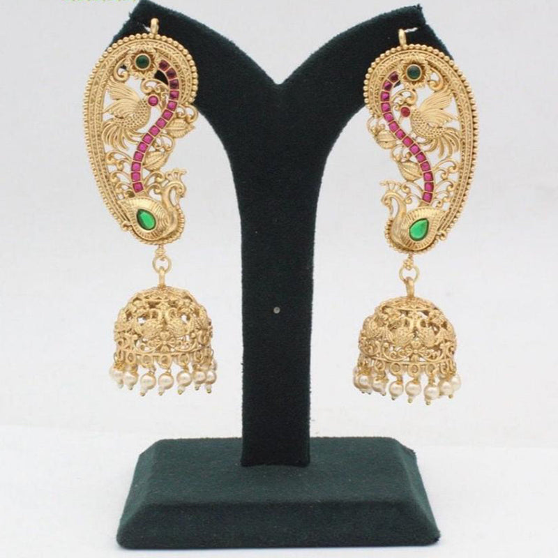 Manisha Jewellery Gold Plated Pota Stone Earcuff Jhumki