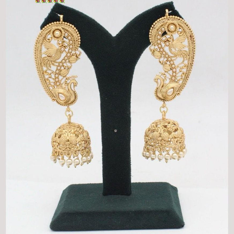 Manisha Jewellery Gold Plated Pota Stone Earcuff Jhumki