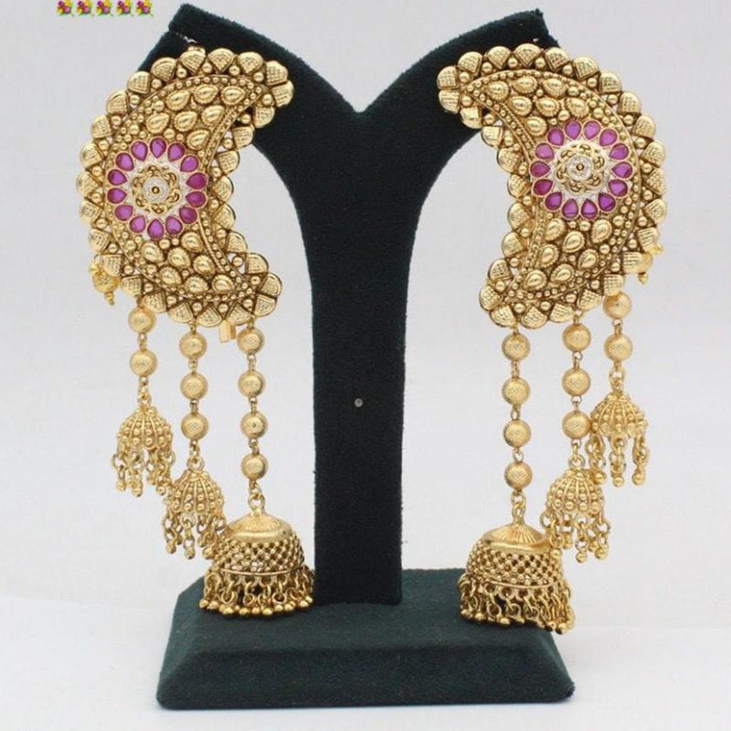 Manisha Jewellery Gold Plated Pota Stone Earcuff Jhumki