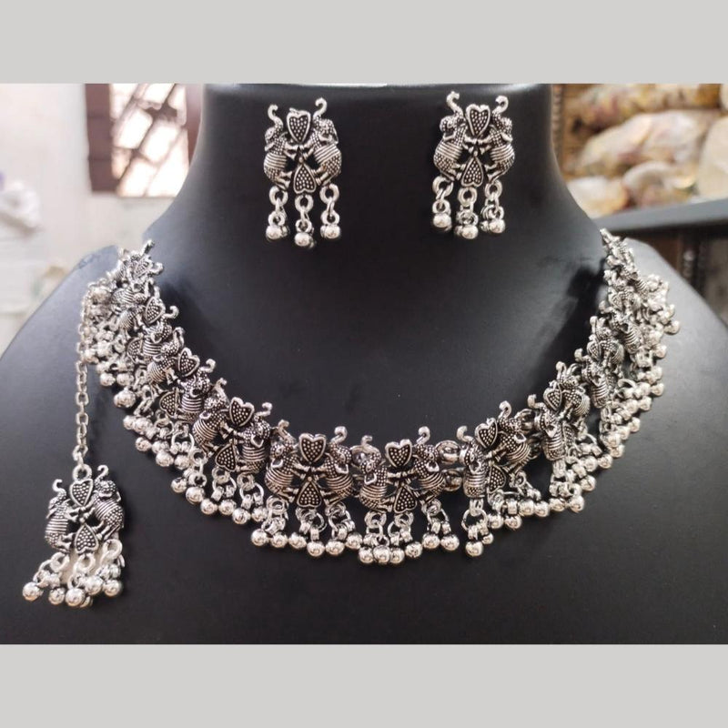 Manisha Jewellery Oxidised Plated Choker Necklace Set