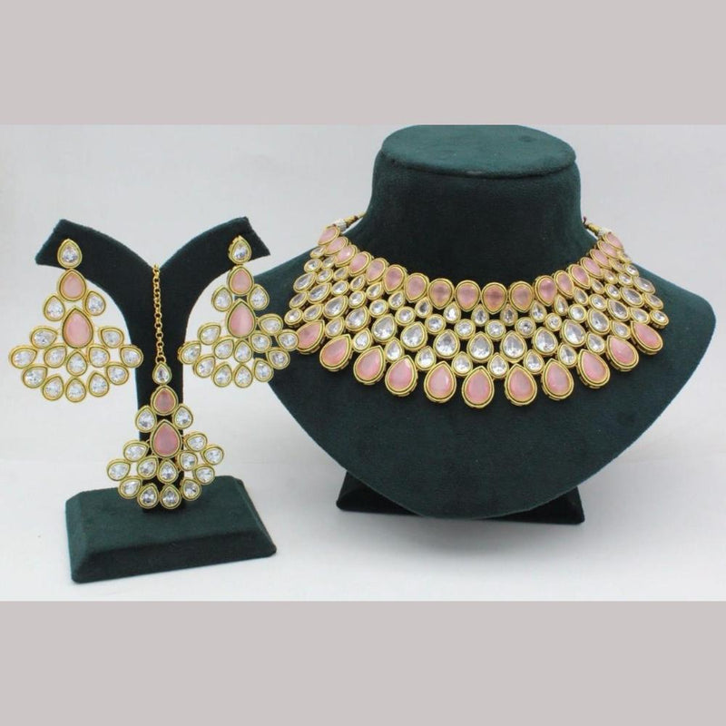 Manisha Jewellery Gold Plated Kundan Stone Choker Necklace Set