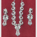 Manisha Jewellery Silver Plated AD Stone Necklace Set
