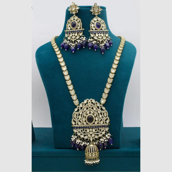 Manisha Jewellery Gold Plated Kundan  Stone And Pearls  Necklace Set