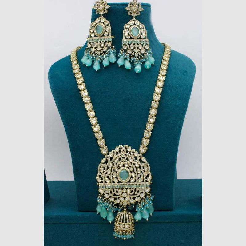 Manisha Jewellery Gold Plated Kundan  Stone And Pearls  Necklace Set