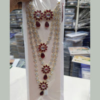 Manisha Jewellery Gold Plated Austrian Stone Multi Layer Necklace Set