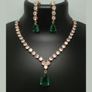 Manisha Jewellery Rose Gold Plated Crystal Stone Necklace Set