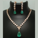 Manisha Jewellery Rose Gold Plated Crystal Stone Necklace Set