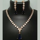 Manisha Jewellery Rose Gold Plated Crystal Stone Necklace Set