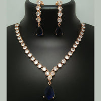Manisha Jewellery Rose Gold Plated Crystal Stone Necklace Set