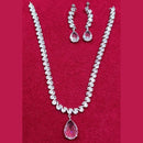 Manisha Jewellery Silver Plated American Diamond Necklace Set