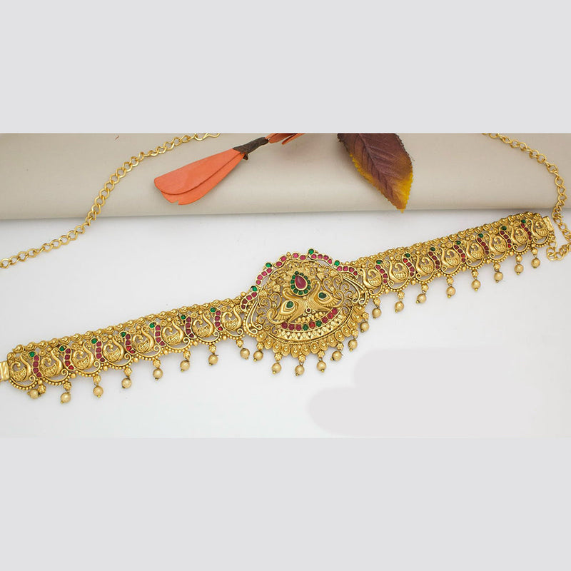 Manisha Jewellery Gold Plated Pota Stone Kamarbandh