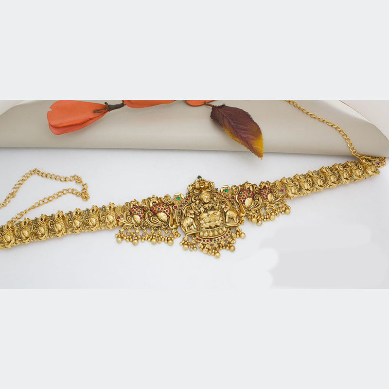 Manisha Jewellery Gold Plated  Pota Stone Temple Kamarbandh