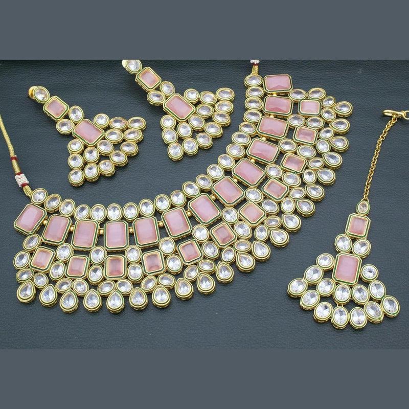 Manisha Jewellery Gold Plated Crystal Stone Necklace Set