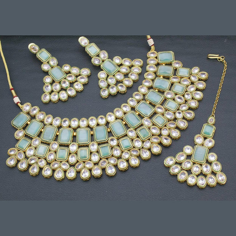 Manisha Jewellery Gold Plated Crystal Stone Necklace Set