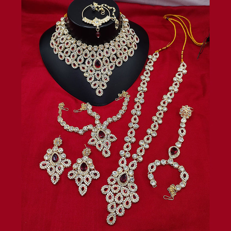 Manisha Jewellery Gold Plated Austrian Stone Bridal Set