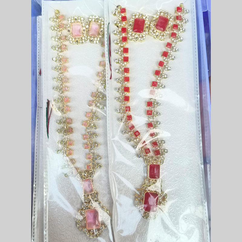 Manisha Jewellery Gold Plated Crystal Stone Necklace Set