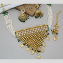 Manisha Jewellery Gold Plated Kundan Stone And Pearls Choker Necklace Set