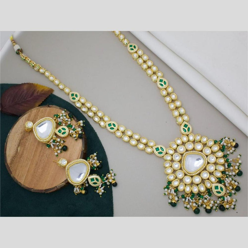 Manisha Jewellery Gold Plated Kundan Stone And Pearls Necklace Set