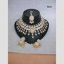 Manisha Jewellery Gold Plated Kundan Stone And Beads Meenakari Necklace Set