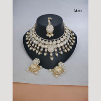 Manisha Jewellery Gold Plated Kundan Stone And Beads Meenakari Necklace Set