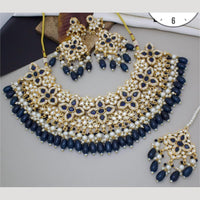 Manisha Jewellery Gold Plated Kundan Stone And Pearls Necklace Set