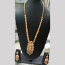 Manisha Jewellery Gold Plated Pota Stone And Meenakari Long Necklace Set