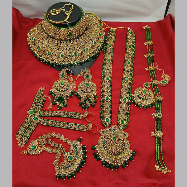 Manisha Jewellery Gold Plated Austrian Stone Bridal Set