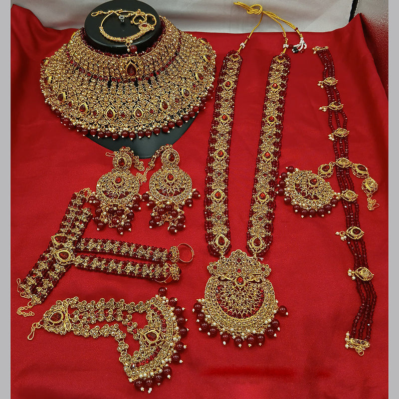 Manisha Jewellery Gold Plated Austrian Stone Bridal Set