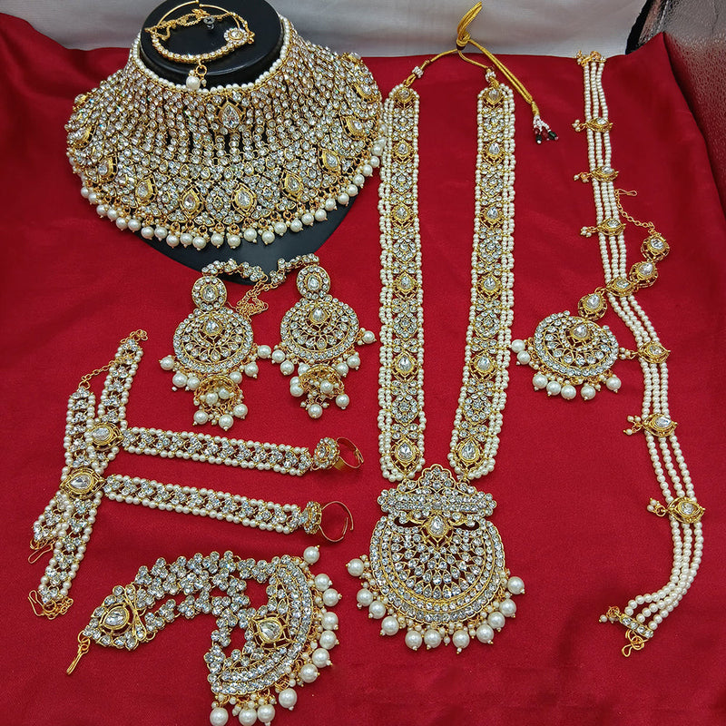 Manisha Jewellery Gold Plated Austrian Stone Bridal Set