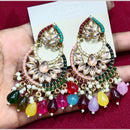 Manisha Jewellery Gold Plated Pota & Kundan Stone Dangler Earrings