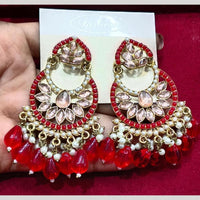 Manisha Jewellery Gold Plated Pota & Kundan Stone Dangler Earrings