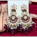 Manisha Jewellery Gold Plated Pota & Kundan Stone Dangler Earrings