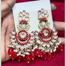 Manisha Jewellery Gold Plated Pota & Kundan Stone Dangler Earrings