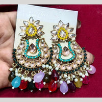 Manisha Jewellery Gold Plated Pota & Kundan Stone Dangler Earrings