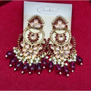 Manisha Jewellery Gold Plated Pota & Kundan Stone Dangler Earrings