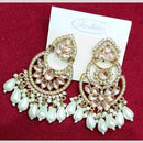 Manisha Jewellery Gold Plated Pota & Kundan Stone Dangler Earrings