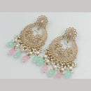 Manisha Jewellery Gold Plated Crystal Stone And Pearls Dangler Earrings