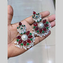 Manisha Jewellery Silver Plated Pota Stone Pearls Dangler Earrings