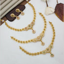 Manisha Jewellery Gold Plated Pota Stone Necklace Set