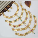 Manisha Jewellery Gold Plated Pota Stone And Beads Necklace Set