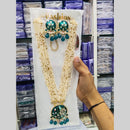 Manisha Jewellery Gold Plated Kundan Stone And Meenakari Long Necklace Set