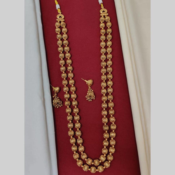 Manisha Jewellery Gold Plated Beads Long Necklace Set