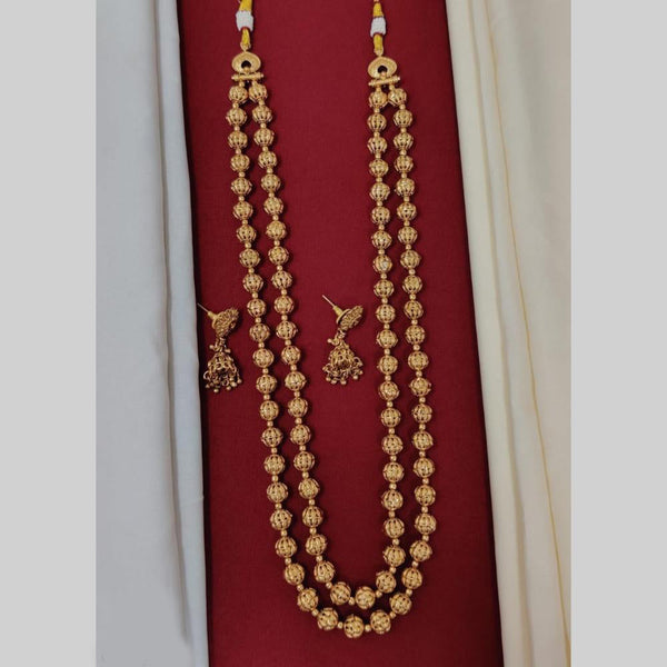 Manisha Jewellery Gold Plated Beads Long Necklace Set